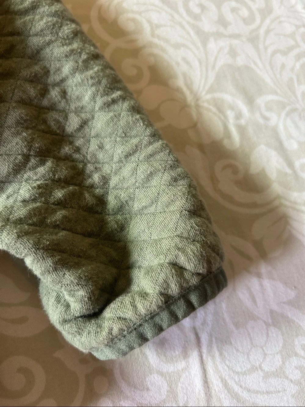 wonder nation Olive Quilted Half-Zip Pullover
